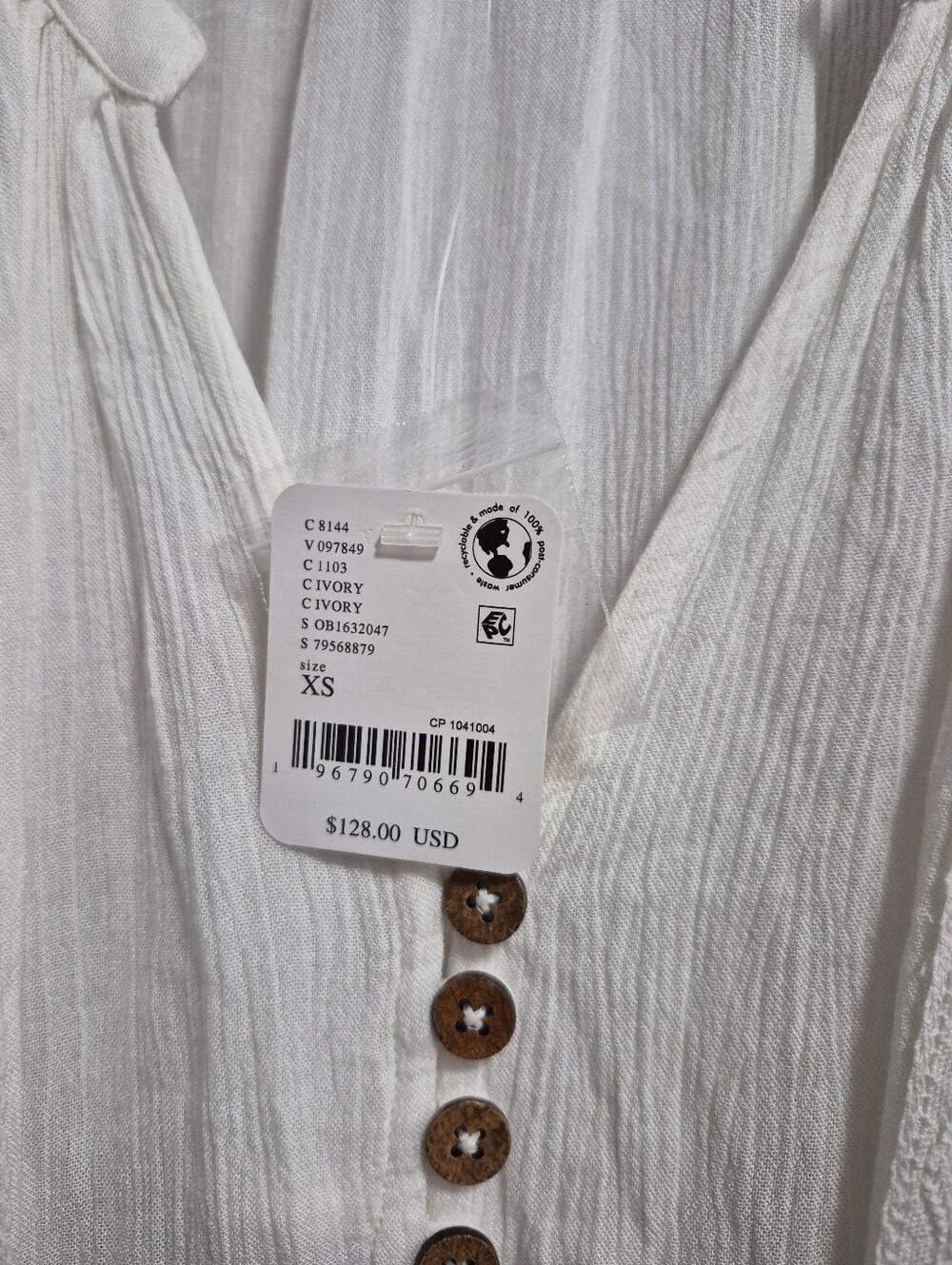 Free People NWT Plenty of Love Maxi Dress In Ivory Size XS - Picture 6 of 9